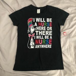 Gildan Dr. Seuss Nurse Anywhere Shirt & Nurse Pin